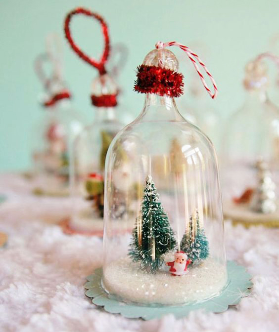 DIY Christmas tree water bottles 